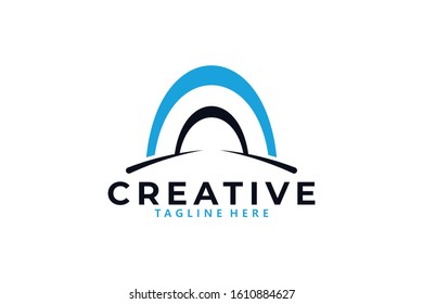 bridge logo icon vector isolated