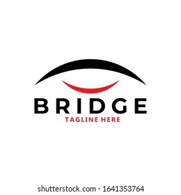 bridge logo icon vector isolated