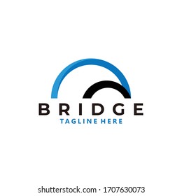 bridge logo icon vector isolated