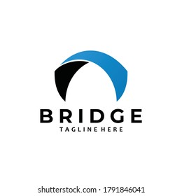 Bridge Building Company Logo Template 3d Stock Vector (Royalty Free ...