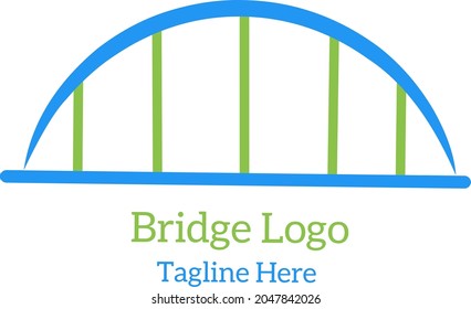 Bridge logo, modern architecture, bridge building design, simple bridge design.