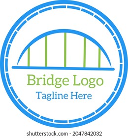 Bridge-Logo, moderne Architektur, Brückenbau-Design, einfaches Brückendesign.
