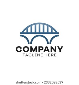 Bridge logo. Modern logo with bridge shape. Vector Illustration.