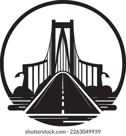 Bridge Logo Monochrome Design Style
