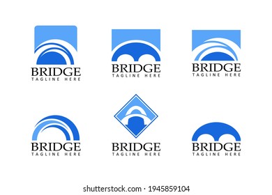vector de diseño de conjunto de logotipos de puente
