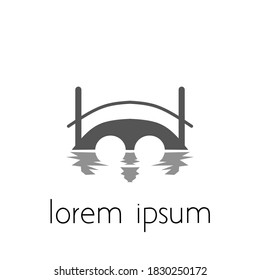 bridge logo, simple logo concept for design purposes.