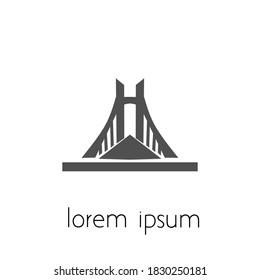 logotipo de puente, concepto de logotipo sencillo con fines de diseño.