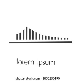 bridge logo, simple logo concept for design purposes.