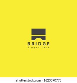 bridge logo with a simple and unique shape. modern, elegant.