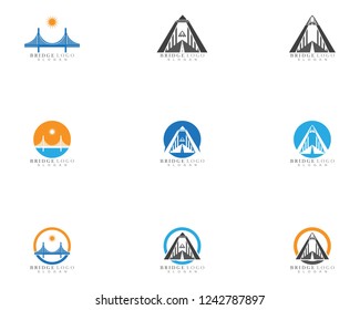 Bridge logo and symbol vector template