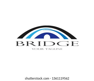 Bridge Logo Template vector icon illustration design - Vector