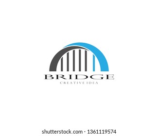 Bridge Logo Template vector icon illustration design - Vector