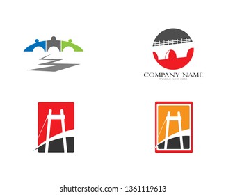 Bridge Logo Template vector icon illustration design - Vector