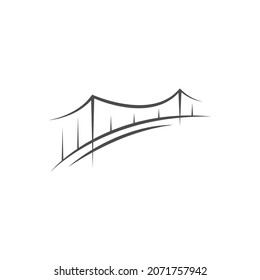 Diseño de icono de la plantilla de logotipos puente