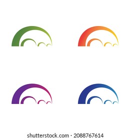 Bridge logo template vector icon set