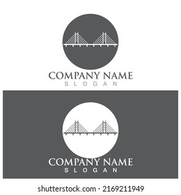 Diseño de icono de la plantilla de logotipos puente