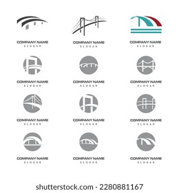  Bridge Logo Template vector icon illustration design