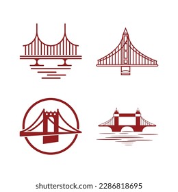 Bridge logo template vector icon illustration design