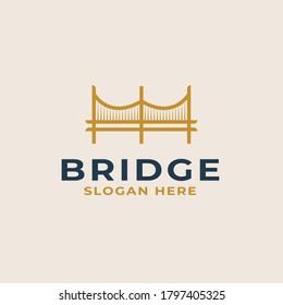 Plantilla de logotipo de puente. Ilustración del vector