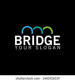 bridge logo template.connection bridge. bridge brand