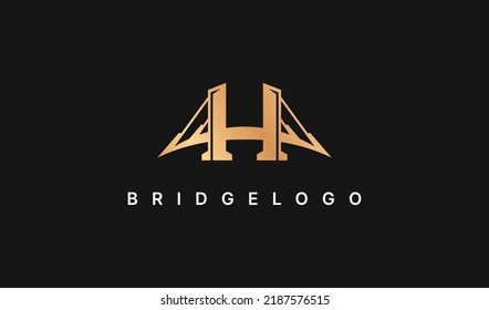 Bridge Logo. Usable for Business Construction, Real Estate Company Branding Logos. Flat Vector Logo Design Template Element.