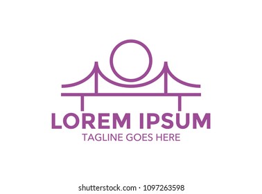 bridge logo vector design. icon. vector illustration