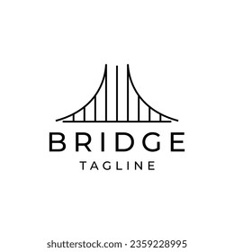 Plantilla de diseño de iconos del vector del logotipo del puente