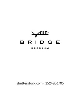 bridge logo vector icon illustration line outline monoline	
