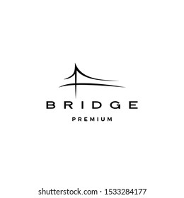 bridge logo vector icon illustration line outline monoline	