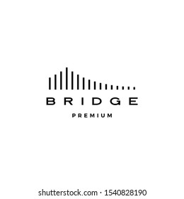 bridge logo vector icon illustration line outline monoline	
