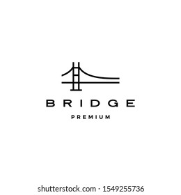 bridge logo vector icon illustration line outline monoline