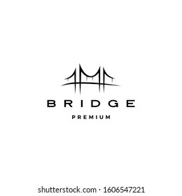 bridge logo vector icon illustration line outline monoline	