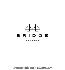 bridge logo vector icon illustration line outline monoline	
