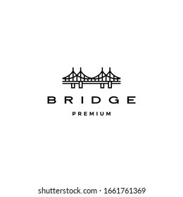 bridge logo vector icon illustration line outline monoline