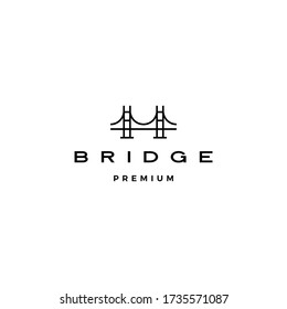 bridge logo vector icon illustration line outline monoline	
