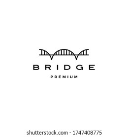 bridge logo vector icon illustration line outline monoline	
