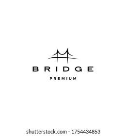 bridge logo vector icon illustration line outline monoline