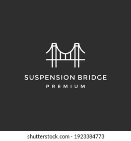 bridge logo vector icon illustration line outline monoline