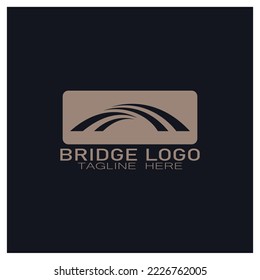 Plantilla de diseño de ilustración de icono del logotipo del puente