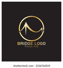 Bridge logo vector icon illustration design template