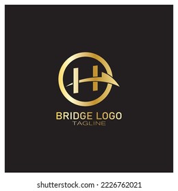 Bridge logo vector icon illustration design template