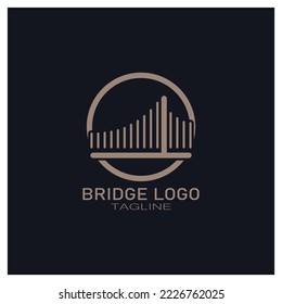 Bridge logo vector icon illustration design template