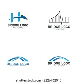 Plantilla de diseño de ilustración de icono del logotipo del puente