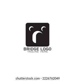 Bridge logo vector icon illustration design template