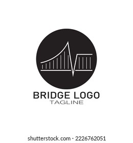 Bridge logo vector icon illustration design template
