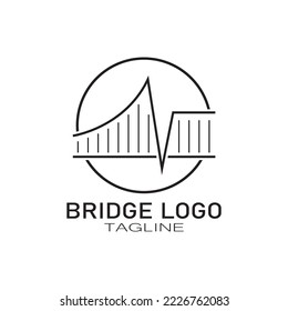 Bridge logo vector icon illustration design template