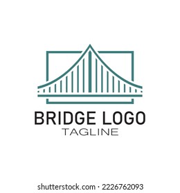 Plantilla de diseño de ilustración de icono del logotipo del puente