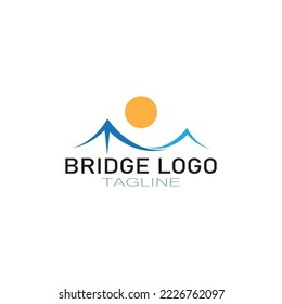 Bridge logo vector icon illustration design template