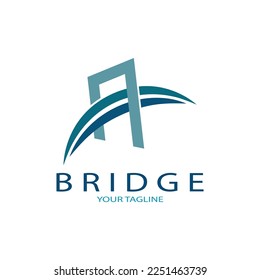 Bridge logo vector icon illustration design template