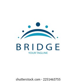 Bridge logo vector icon illustration design template